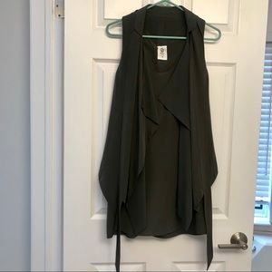 FINAL SALE - EVER Silk Dress vest Layered Look - P
